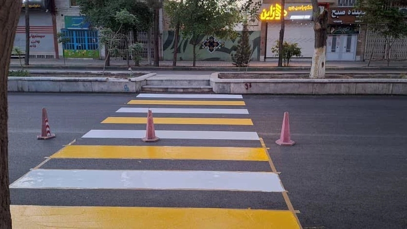 Implementation of traffic colors and street marking in Isfahan Implementation of traffic colors and street marking in Isfahan